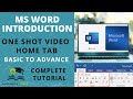 “Introduction to MS Word in One Shot 🔥 | Complete Home Tab Tutorial for Beginners”