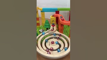 Marble run race, satisfactory kumi kumi blocks slope route #shorts