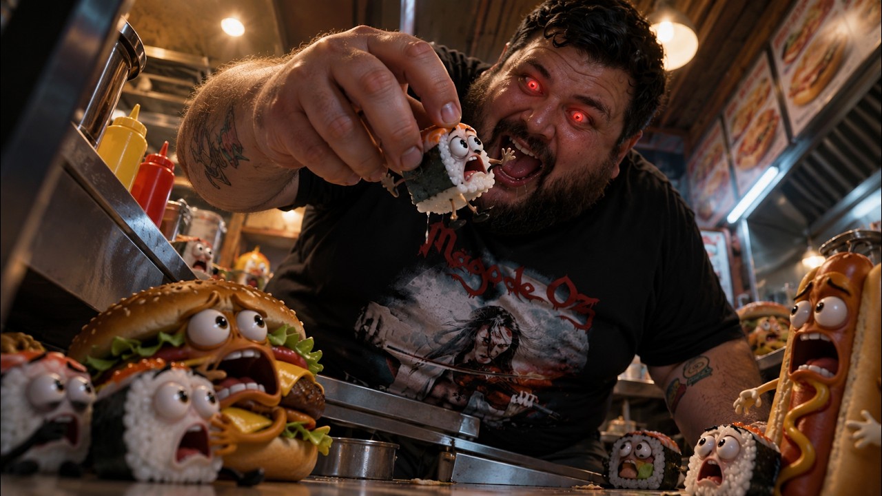 La comida le tiene TERROR a este crítico de comida 🍔😱 | Canción