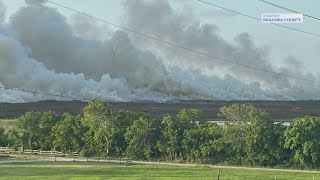 Large wildfire in Brazoria County 90% contained