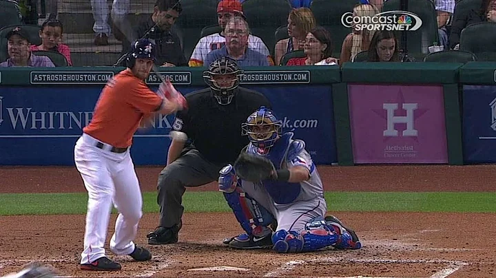 TEX@HOU: Crowe drives a solo shot to open the scor...