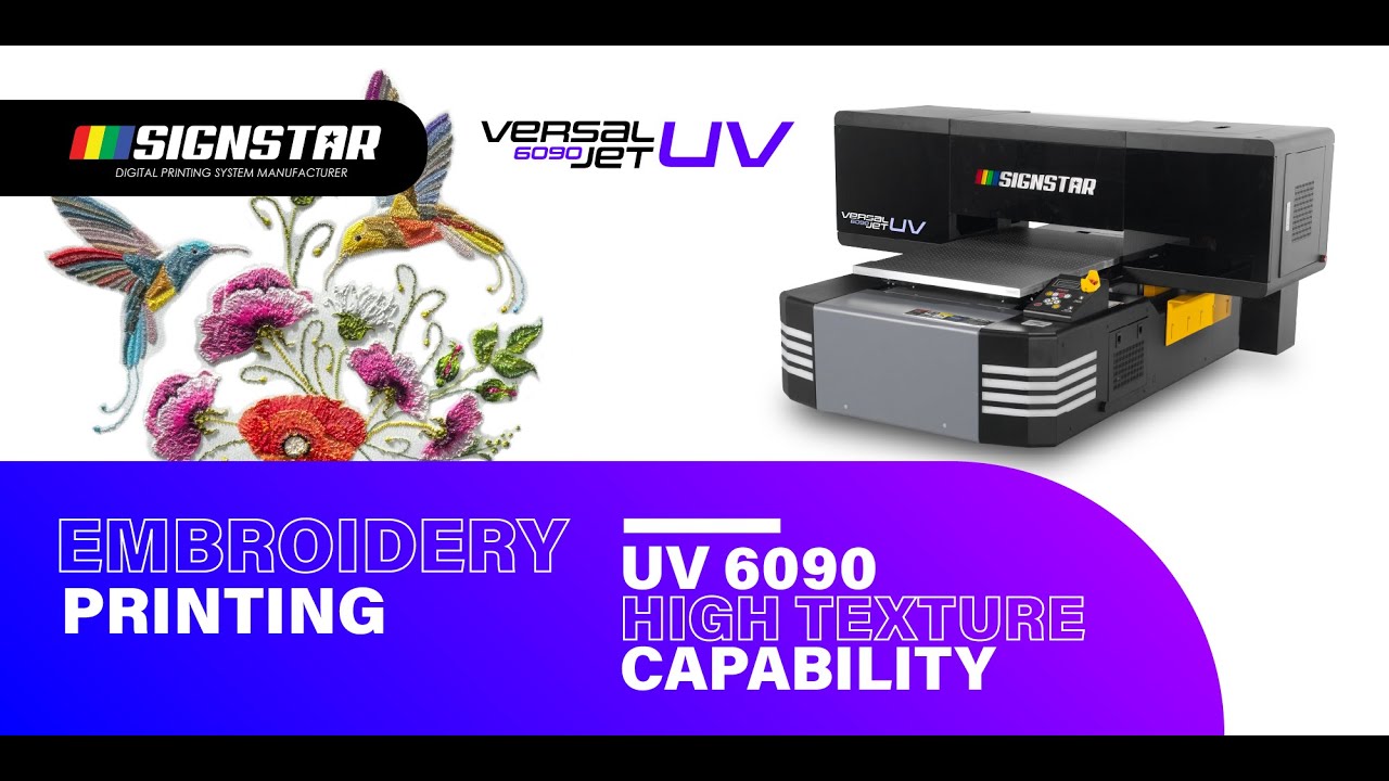 How to Print 3D Imitation Embroidery Patterns with UV-6090 DTF