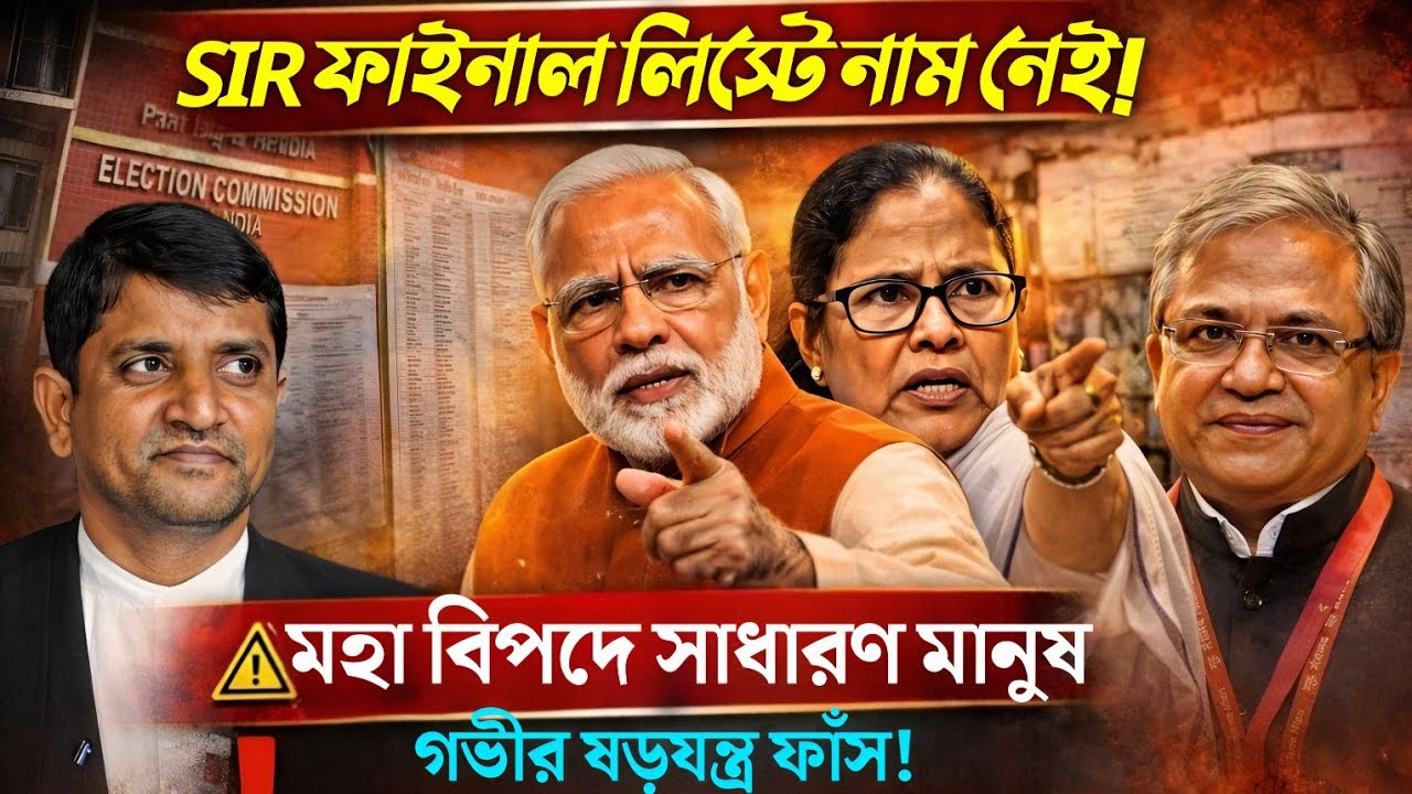 SIR ফাইনাল লিস্টে নাম নেই! মহা বিপদে সাধারণ মানুষ। গভীর ষড়যন্ত্র ফাঁস! Advocate Mofakkerul Islam.