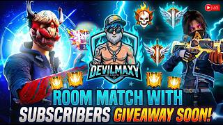 Free Fire Live  fun match with subscribers! Devilmaxy #telugu #freefire #live #hype
