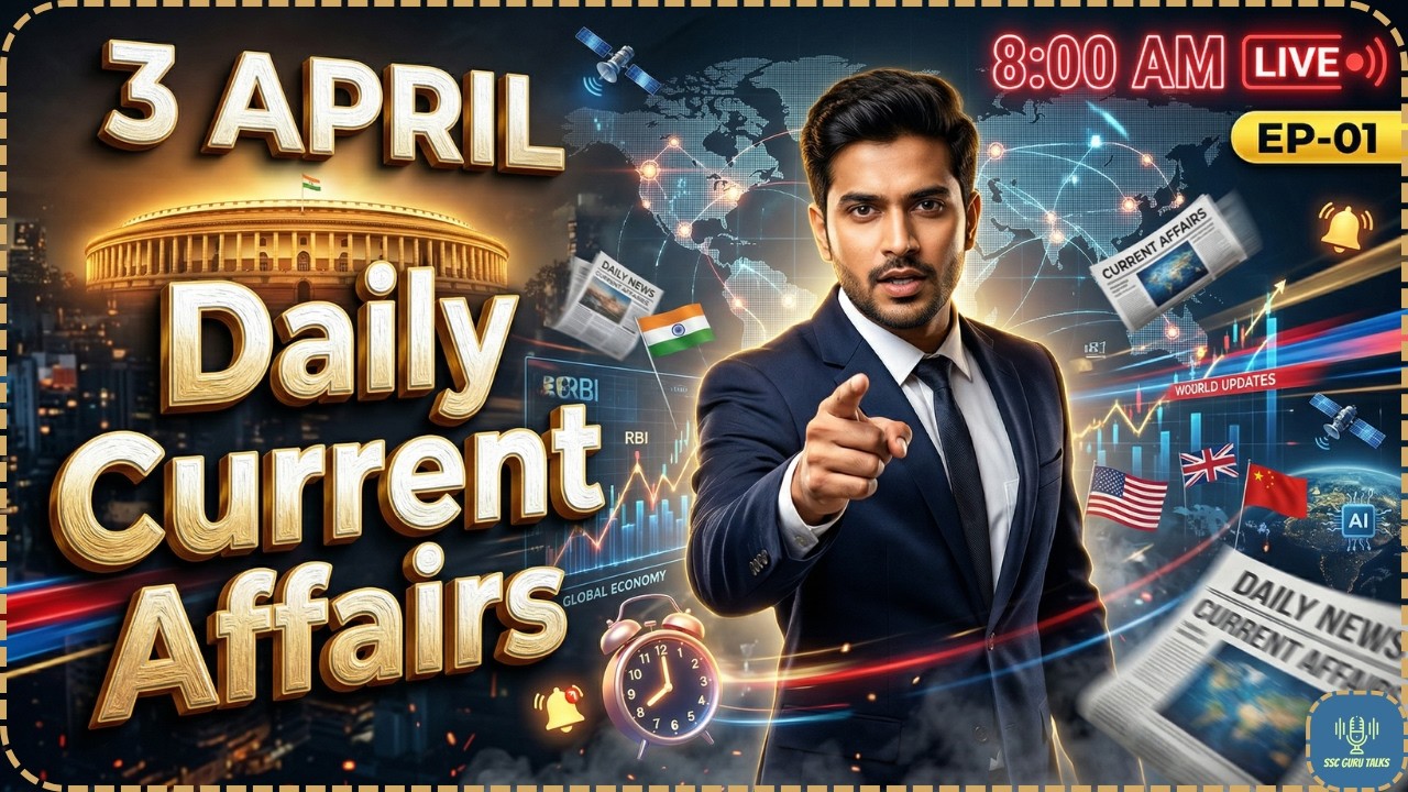 3 April 2026 Current Affairs 🔥 | Episode 01 | Current Affairs Today ...
