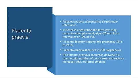 Placenta praevia and accreta | Greentop guideline summary | MRCOG Part 2 revision