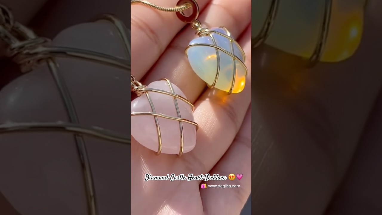 Diamond Castle Heart Necklace from dagiba.com 