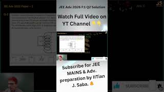 JEE Adv 2026 P 1 Q2 Solution #jeeadvanced #physics #jeepreparation #jeeaspirants #jee2026