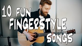 Video thumbnail of "10 fun FINGERSTYLE guitar songs"