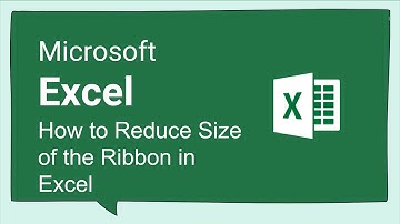 How to Reduce Size of the Ribbon in Excel