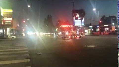 LAFD Engine 81 and Rescue 81 Responding