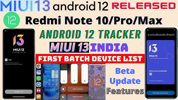 Redmi Note 10/Pro/Max MIUI 13 Based Android 12 Released | MIUI 13 First Batch List | Tamil