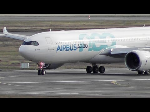 Airbus A330neo F-WTTN landing at Toulouse Blagnac Airport 2018