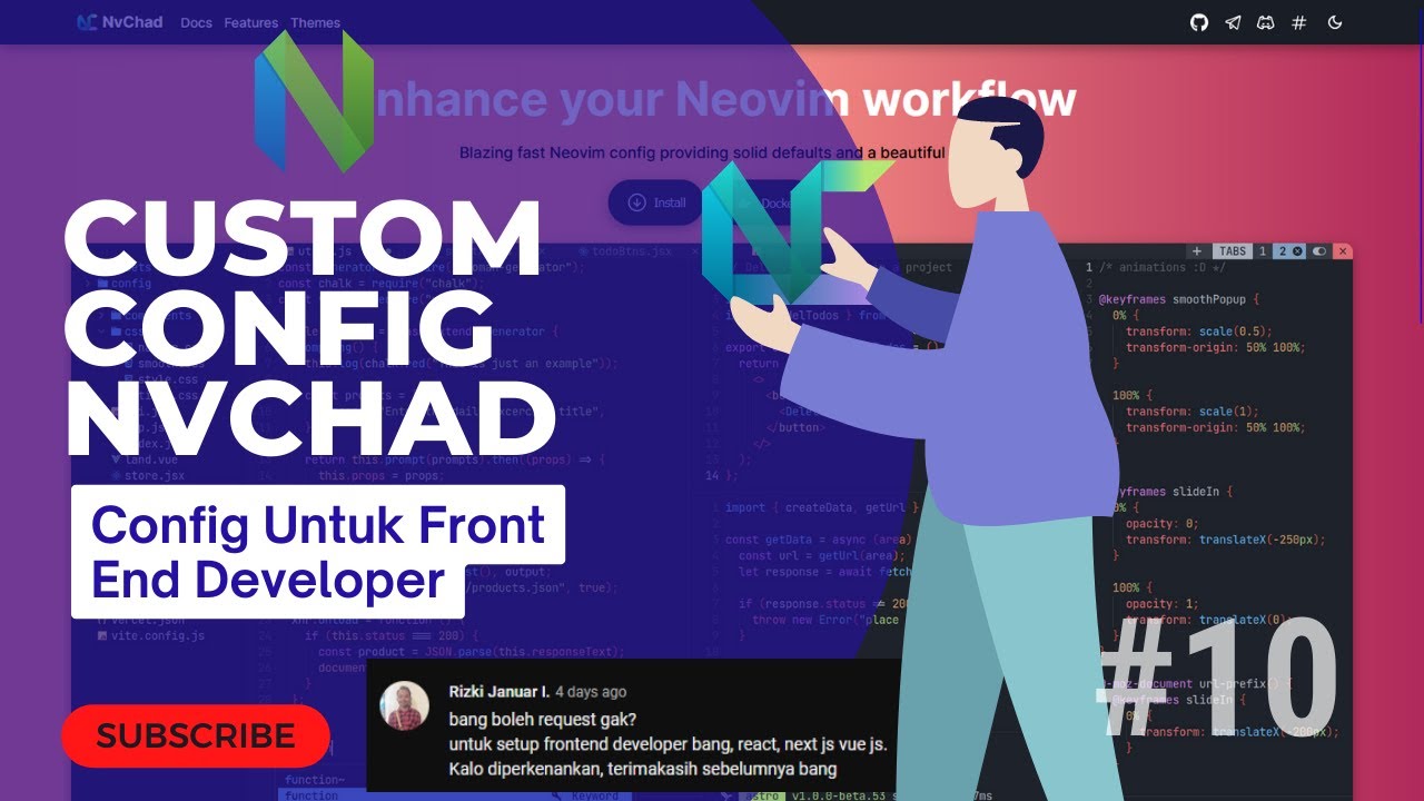 NVCHAD TUTORIAL #10 Config Untuk Front End Developer - YouTube