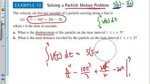 AP Calc - 4.4f - Integrating Velocity (Total distance and Displacement)