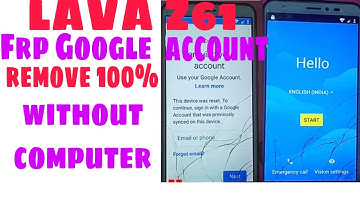 LAVA Z61 FRP Google account remove without computer 100% #Shmobilerepair
