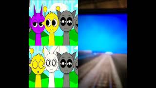 sprunki wenda x simon x durple F Gray traín vs cars Roblox crash Town Game Thing crossing track
