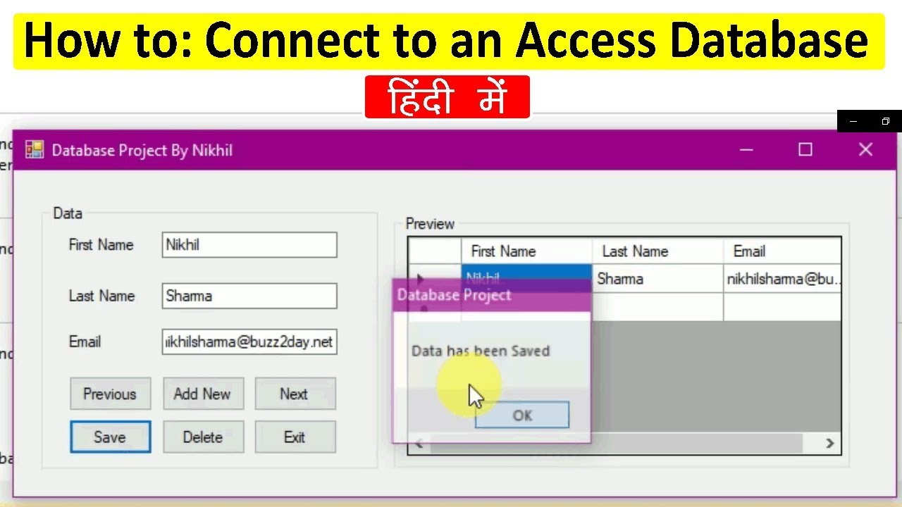 How To Connect Access Database To Vb Net Connect Ms Access Database