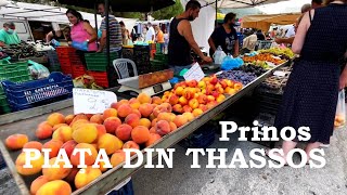 THE STREET MARKET IN THASSOS ISLAND, PRINOS - TOUR | Travel Vlog