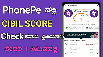 PhonePe Cibil Score Check kannada|Cibil Score PhonePe|How to Check Cibil in PhonePe 2025