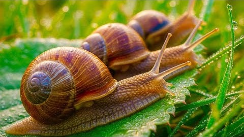 The secret of snails crawling on weeds
