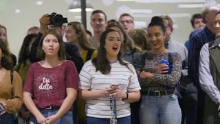 Flash Mob - Choir Performance in University Library🎵💃🏽