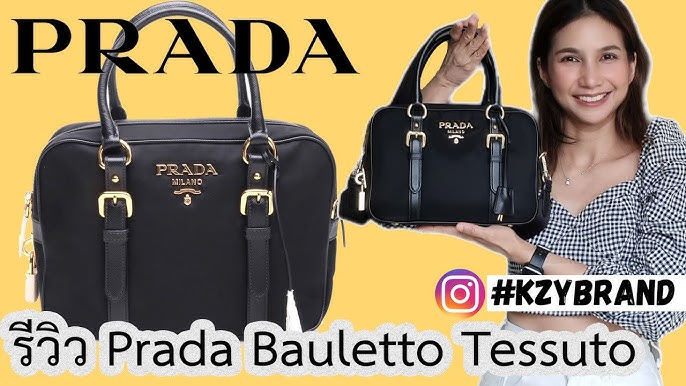 Prada Tessuto saffiano nero shopping bag 