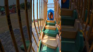 Bella Caio free running parkour playground slide 🛝 pov
