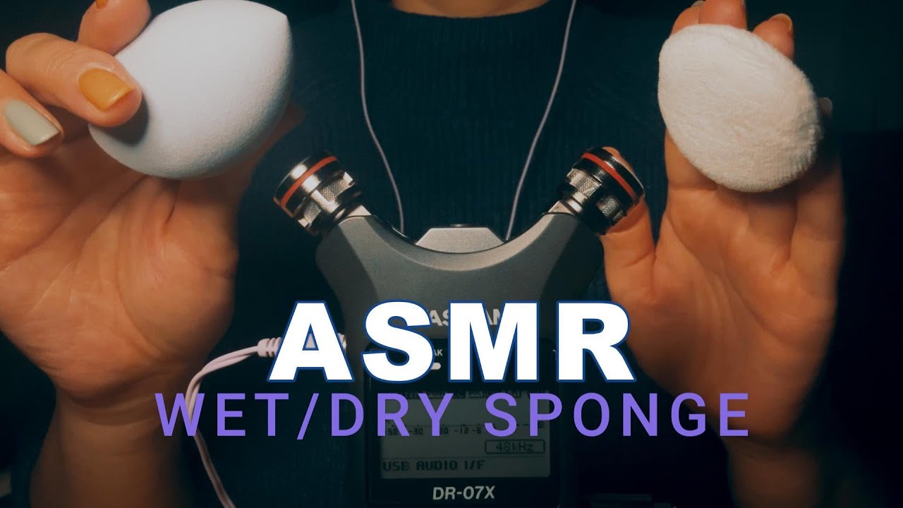 【ASMR│18分】究極の寝落ち保証！水あり／水なしメイクスポンジ タッピング│No Talking ASMR