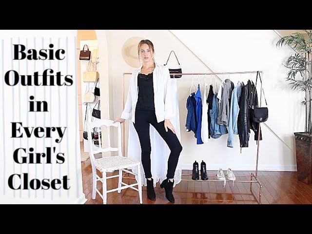 Easy Outfit To Recreate W/Basics In Your Closet + Low Ponytail Tutorial