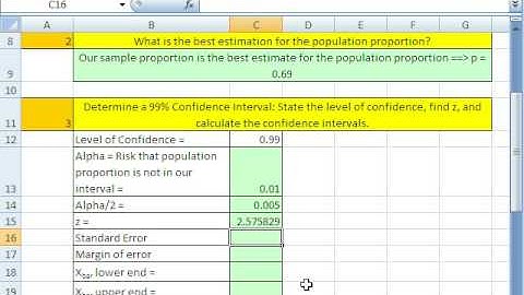 Excel Statistics 86: Confidence Intervals for Proportions #2