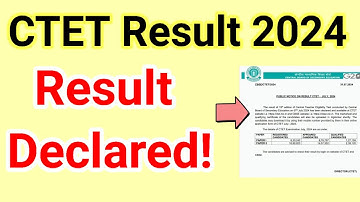 CTET Result 2024 Published! Check Yours Result!