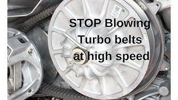 Stop Blowing Polaris Turbo Belts at high speed