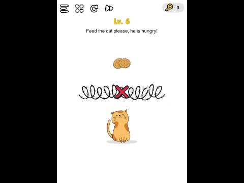 Feed The Cat Please He Is Hungry Level 6 Brain Test Game Gaming Hq2