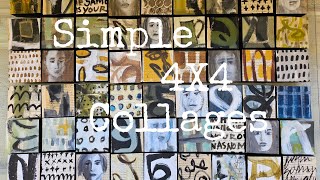 видео: Простая смешанная техника: мини-коллажи на холсте картинка: Простая смешанная техника: мини-коллажи на холсте