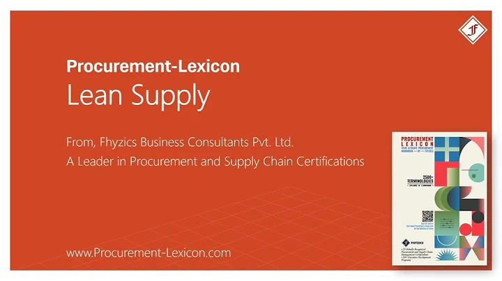 Lean Supply from Procurement Lexicon