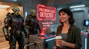 Сканер пометил её как «прекурсор» — она спросила, означает ли это бесплатный кофе | HFY | Sci-Fi