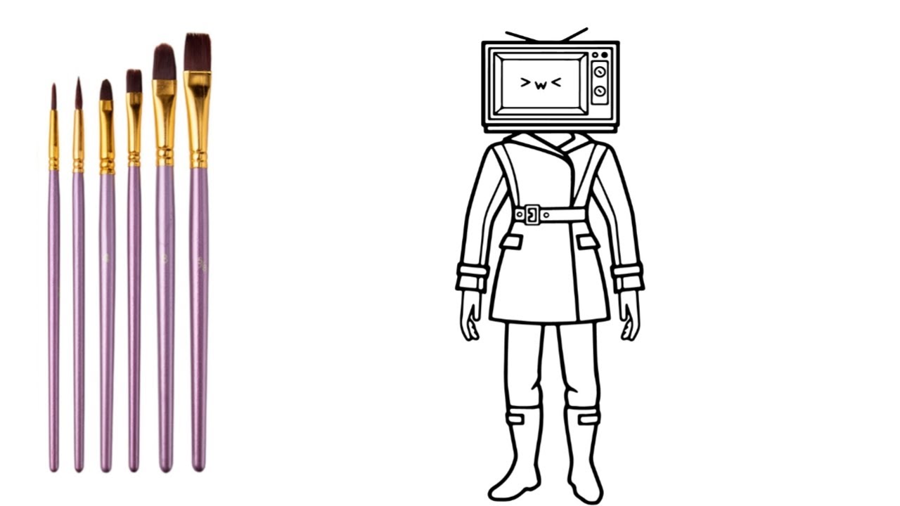 Draw Titan Tv woman from Skibidi toilet, Skibidi toilet, Tv man, Speakerman, Cameraman, draw tvman