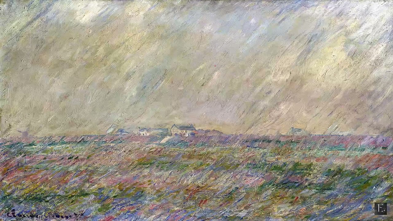 Claude Monet – Rain in Belle Île - 2 Hour Screensaver