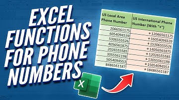 Working with phone numbers in Excel