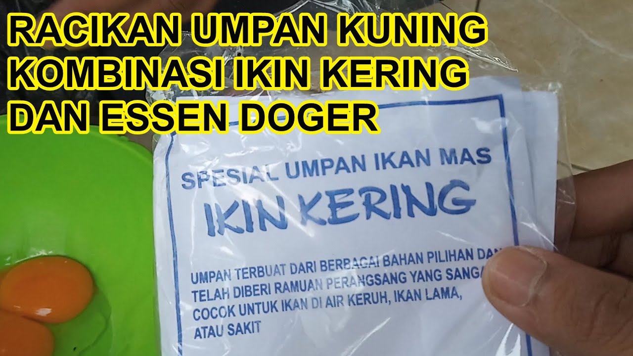 #UMPAN IKAN MAS "Kombinasi Ikin Kering dan Essen Doger" 