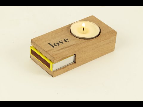 ხის სასანთლე ასანთის დასადებით - TR166