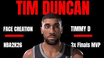 Tim Duncan Face Creation NBA 2K26
