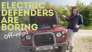 EV OFFROADING in a one of a kind DEFENDER. Does it require any skill? Electric Defender KIT Test!