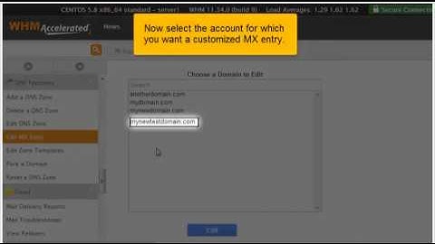 Managing MX entries in WHM 11.34