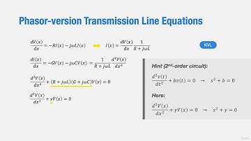 Solve Transmission Line Equations By Phasor