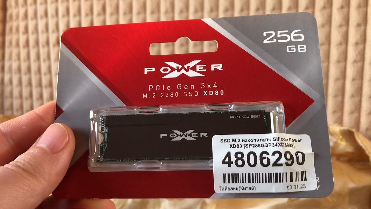 SSD M.2 накопитель Silicon Power XD80 Распаковка