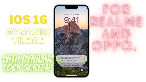 iOS 16 theme for realme and oppo . with iOS dynamic lock screen feature . full iOS theme.
