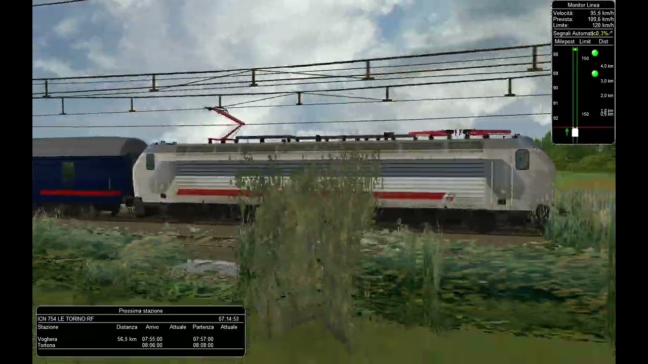 CAB RIDE ICN 754 PIACENZA TORINO PN  BY OPEN RAILS