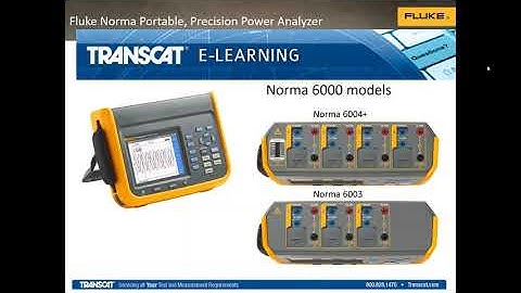 Introduction to Portable Precision Power Analyzers Presented by Fluke